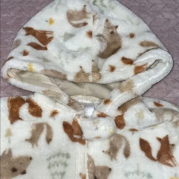 Chickpea Forest Animal Print Baby One Piece Coat - Picture 2 of 3